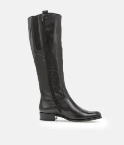 Gabor Stylish Slim Fit Long Black Leather Boots