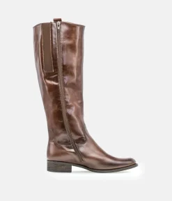 Gabor Stylish Slim Fit Long Brown Leather Boots
