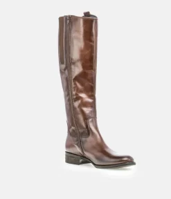 Gabor Stylish Slim Fit Long Brown Leather Boots
