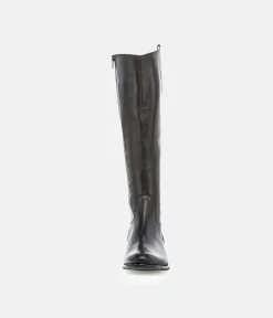 Gabor Stylish Slim Fit Long Black Leather Boots