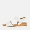Gabor Stylish White Leather Wedge Sandals