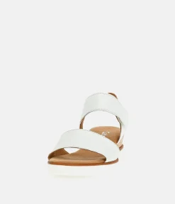 Gabor Stylish White Leather Wedge Sandals