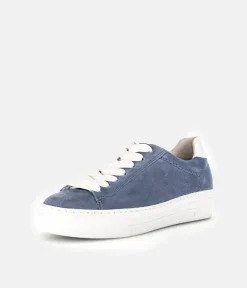 Gabor Trendy Blue Suede Trainers