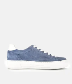 Gabor Trendy Blue Suede Trainers