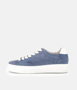 Gabor Trendy Blue Suede Trainers
