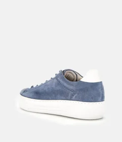 Gabor Trendy Blue Suede Trainers