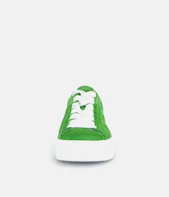 Gabor Trendy Green Suede Platform Trainers