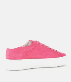 Gabor Trendy Pink Suede Platform Trainers
