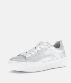 Gabor Trendy Silver Platform Trainers