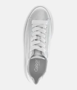 Gabor Trendy Silver Platform Trainers