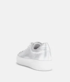 Gabor Trendy Silver Platform Trainers