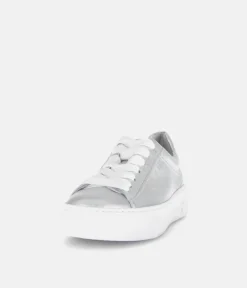 Gabor Trendy Silver Platform Trainers