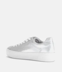 Gabor Trendy Silver Platform Trainers