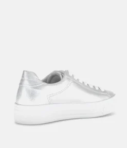 Gabor Trendy Silver Platform Trainers