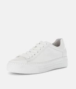 Gabor Trendy White Platform Trainers