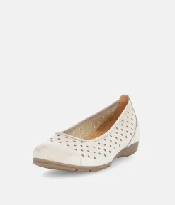 Gabor Versatile Beige Laser Cut Ballerina