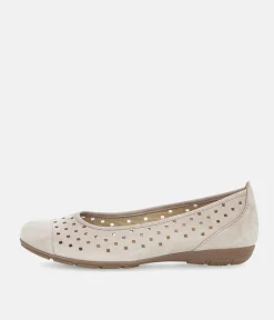 Gabor Versatile Beige Laser Cut Ballerina