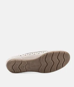 Gabor Versatile Beige Laser Cut Ballerina