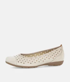 Gabor Versatile Beige Laser Cut Ballerina