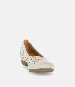 Gabor Versatile Beige Laser Cut Ballerina