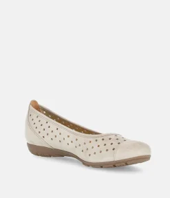 Gabor Versatile Beige Laser Cut Ballerina