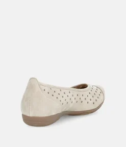 Gabor Versatile Beige Laser Cut Ballerina