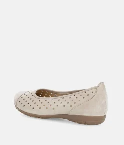 Gabor Versatile Beige Laser Cut Ballerina