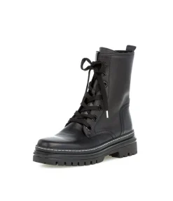 Gabor Versatile Black Lace Up Ankle Boots