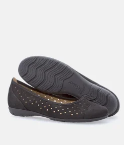 Gabor Versatile Black Laser Cut Ballerina