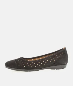 Gabor Versatile Black Laser Cut Ballerina