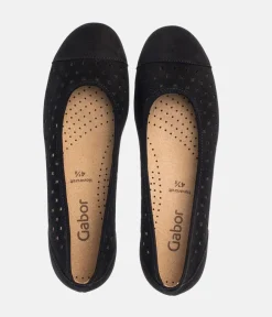 Gabor Versatile Black Laser Cut Ballerina