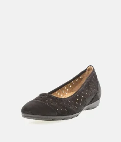 Gabor Versatile Black Laser Cut Ballerina