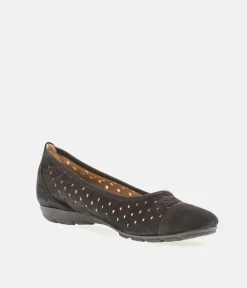 Gabor Versatile Black Laser Cut Ballerina