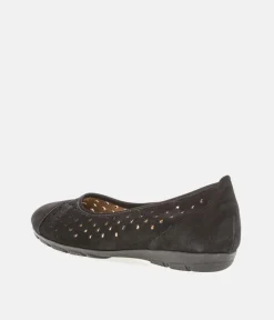 Gabor Versatile Black Laser Cut Ballerina
