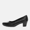 Gabor Versatile Black Leather Block Heel