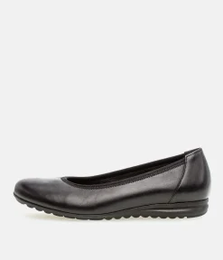 Gabor Versatile Black Leather Flats