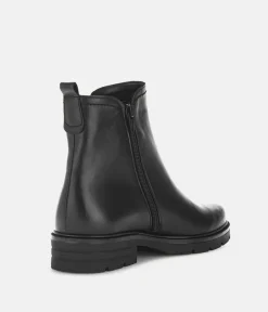 Gabor Versatile Black Leather Ankle Boots