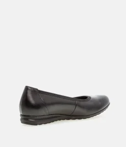 Gabor Versatile Black Leather Flats