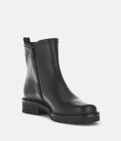 Gabor Versatile Black Leather Ankle Boots