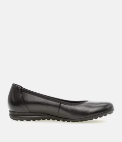 Gabor Versatile Black Leather Flats