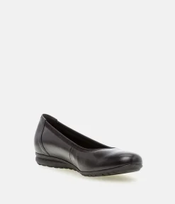 Gabor Versatile Black Leather Flats