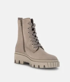 Gabor Versatile Taupe Leather Ankle Boots