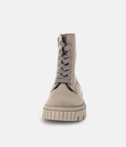 Gabor Versatile Taupe Leather Ankle Boots