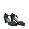 Glam Black Ankle Strap Sandals