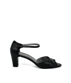 Glam Black Ankle Strap Sandals