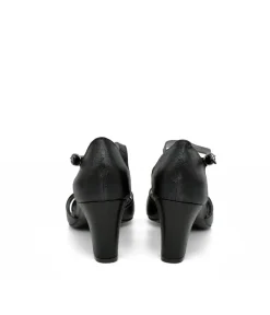 Glam Black Ankle Strap Sandals