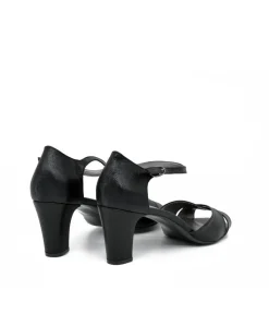 Glam Black Ankle Strap Sandals