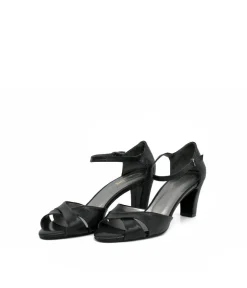 Glam Black Ankle Strap Sandals