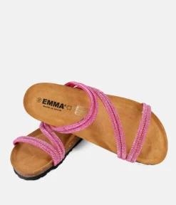 Glam Glitzy Pink Strappy Sandals