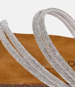 Glam Glitzy Silver Strappy Sandals